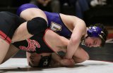 Will Kloster begins his trek to the state wrestling tourney with his pin Wednesday night at Hanford High School. Kloster and his teammates will compete in the Divisionals this Friday and Saturday at Clovis North.